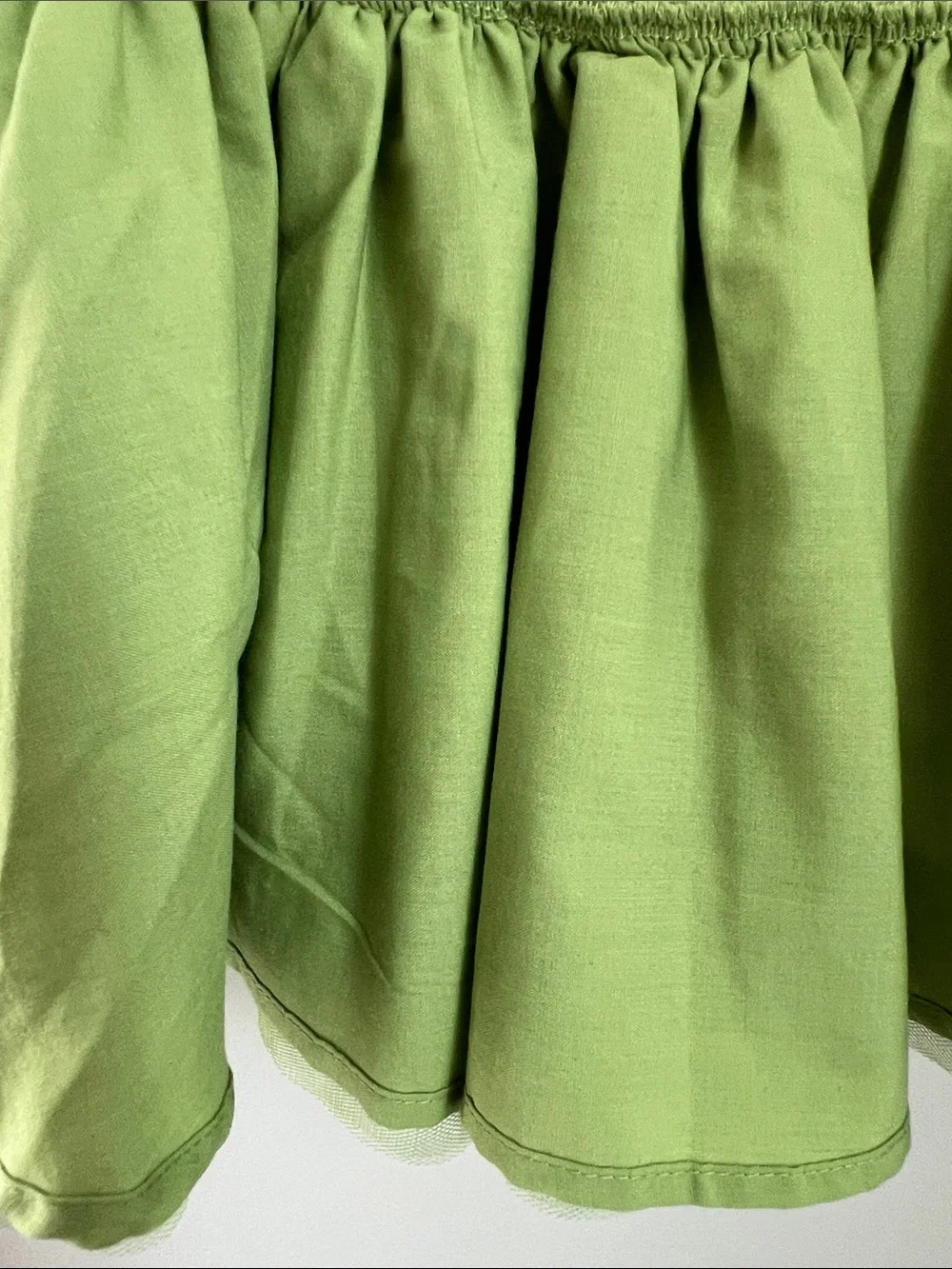 Disney | Princess Tiana Dress Cream & Green Yellow Petal Tulle Skirt Sz 18M